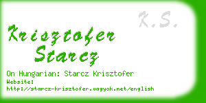 krisztofer starcz business card